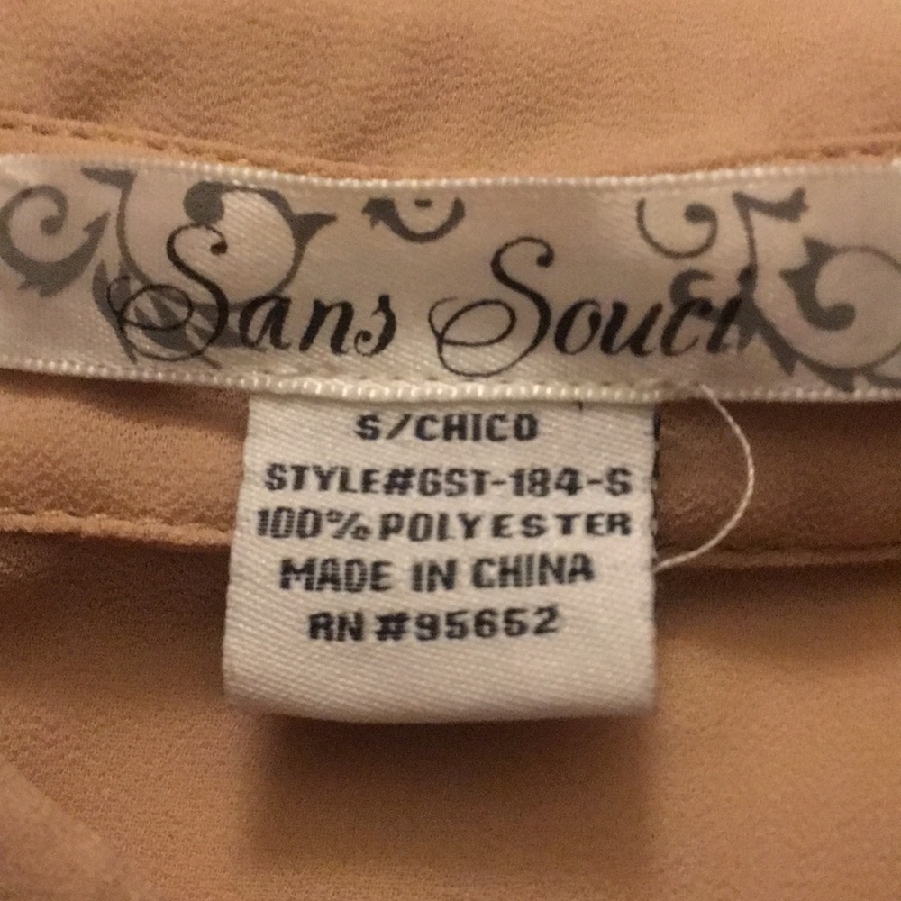 Sheer button down top - Picture 2 of 2